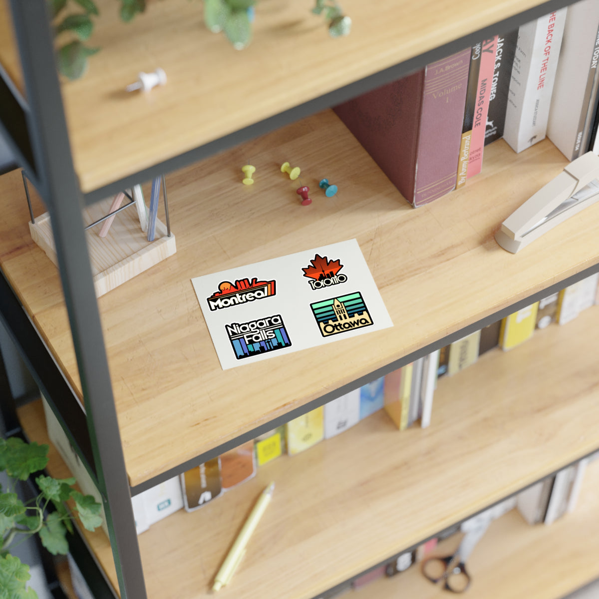Montreal, Toronto, Niagara Falls, Ottawa Retro Stickers