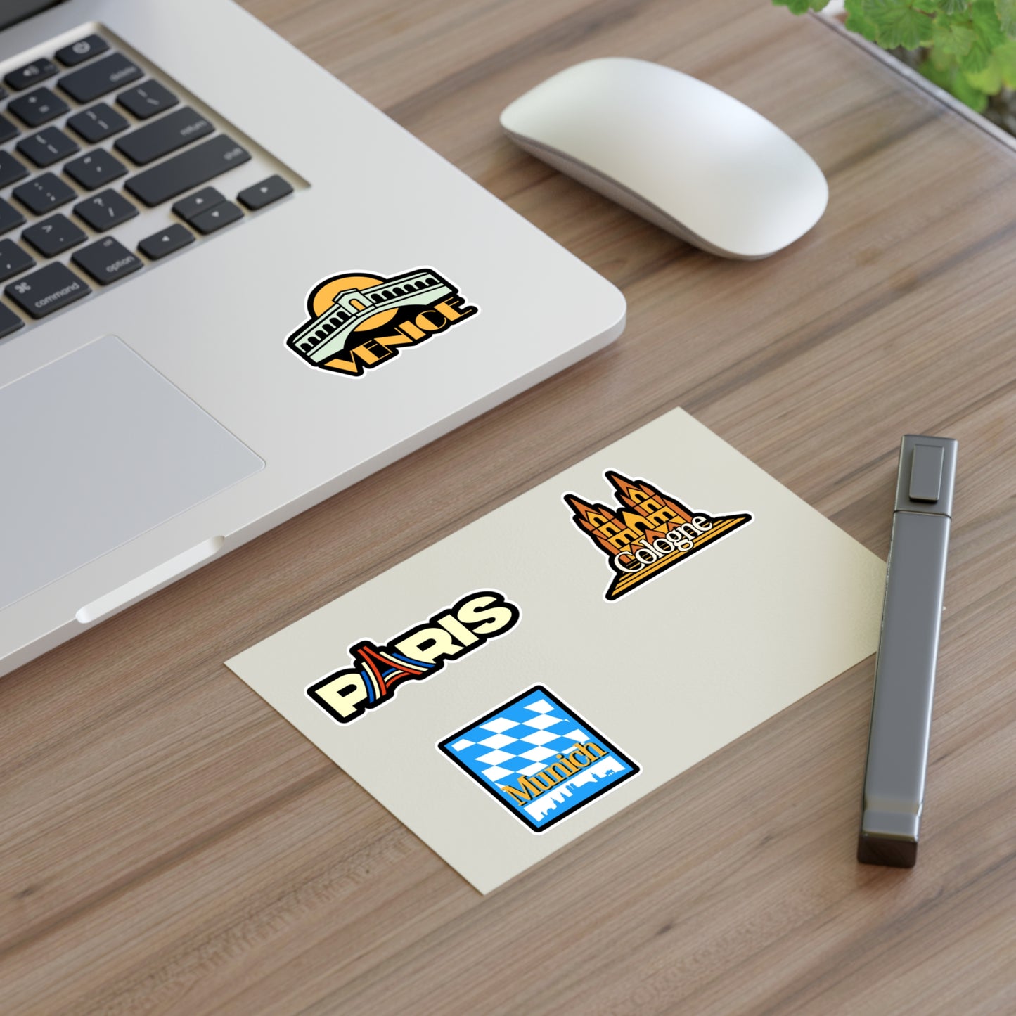 Paris, Cologne, Munich, Venice Retro Stickers
